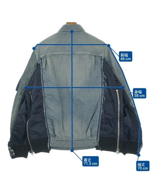 sacai（サカイ）デニムジャケット 青 サイズ:2(M位) メンズ/2200675035026