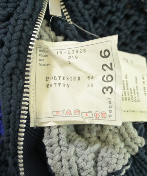 sacai（サカイ）ニット・セーター 紺 サイズ:2(M位) レディース/2200675149051