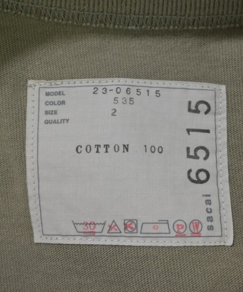 sacai（サカイ）Tシャツ・カットソー カーキ サイズ:2(M位) レディース/2200675472050