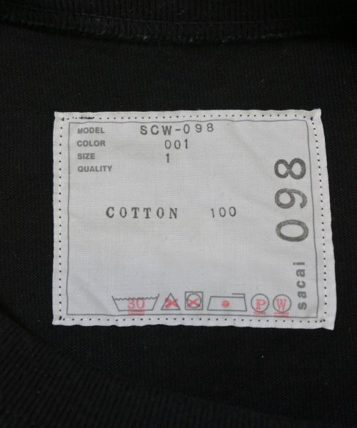 sacai（サカイ）Tシャツ・カットソー 黒 サイズ:1(S位) レディース/2200672235016