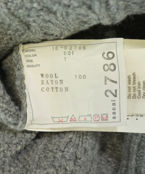 sacai（サカイ）ニット・セーター グレー サイズ:1(S位) レディース/2200676284195