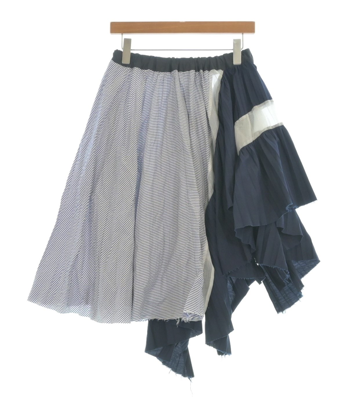 sacai（サカイ）ひざ丈スカート 紺 サイズ:1(S位) レディース