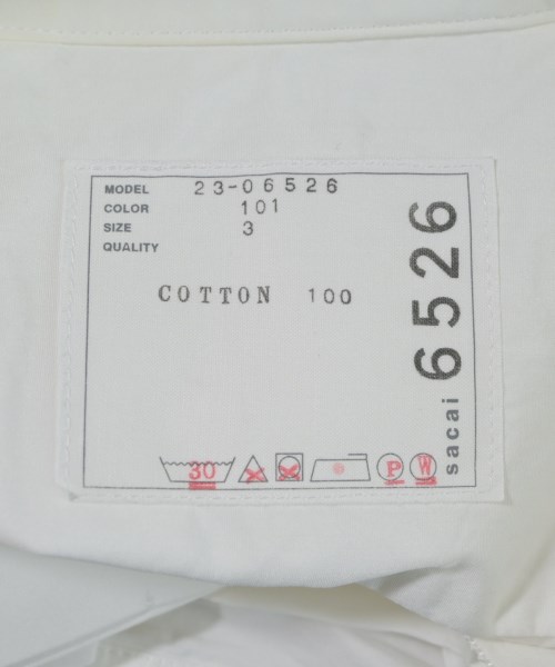 sacai（サカイ）ブラウス 白 サイズ:3(L位) レディース/2200678549032