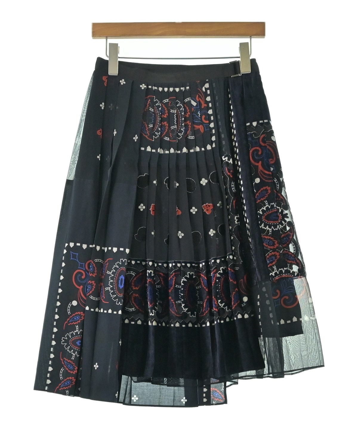 sacai（サカイ）ロング・マキシ丈スカート 紺 サイズ:1(S位