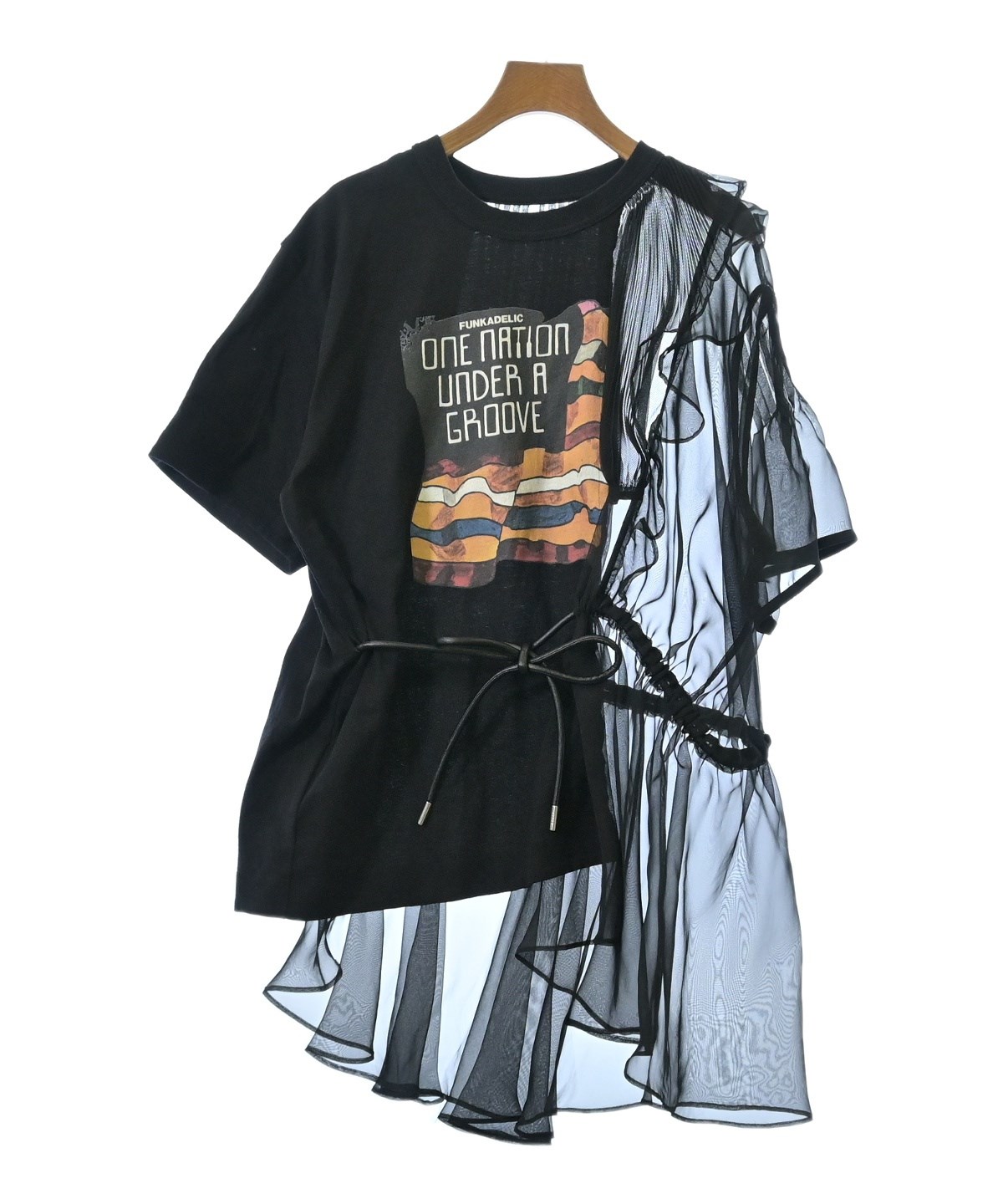 ラ*ネ様 sacai サカイ 半袖 ドッキング切替 カットソー 3 ネイビー ブ 中古・古着通販】sacai (サカイ) カットソー ネイビー サイズ:SIZE2