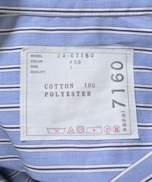 sacai（サカイ）カジュアルシャツ 青 サイズ:1(S位) レディース/2200678975350