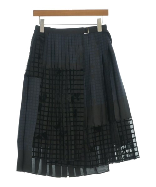 sacai(サカイ)ひざ丈スカート 黒 サイズ:1(S位)/2200679623045