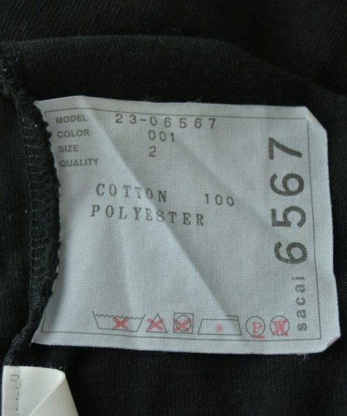 sacai（サカイ）Tシャツ・カットソー 黒 サイズ:2(M位) レディース/2200674469129