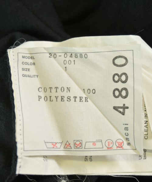 sacai（サカイ）ワンピース 黒 サイズ:1(S位) レディース/2200672817052