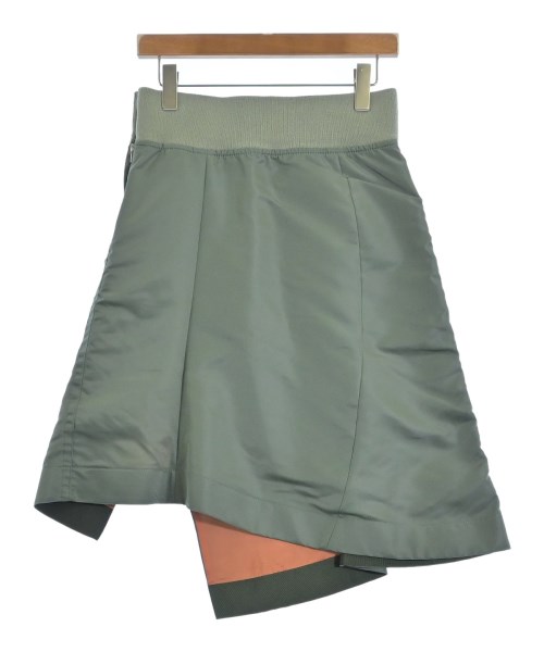 sacai（サカイ）ひざ丈スカート カーキ サイズ:2(M位) レディース/2200680397010