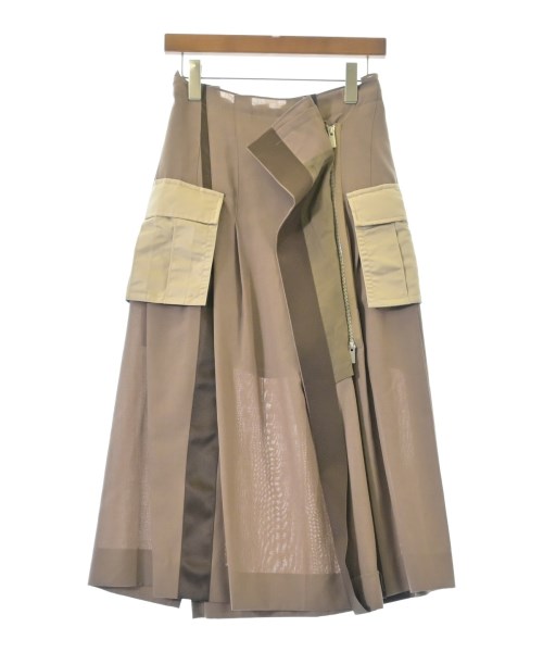 sacai(サカイ)ロング・マキシ丈スカート 茶 サイズ:0(XS位)/2200689462016