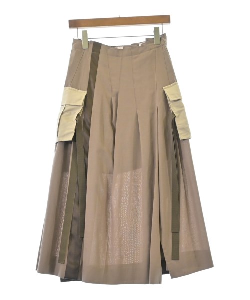 sacai（サカイ）ロング・マキシ丈スカート 茶 サイズ:0(XS位) レディース/2200689462016