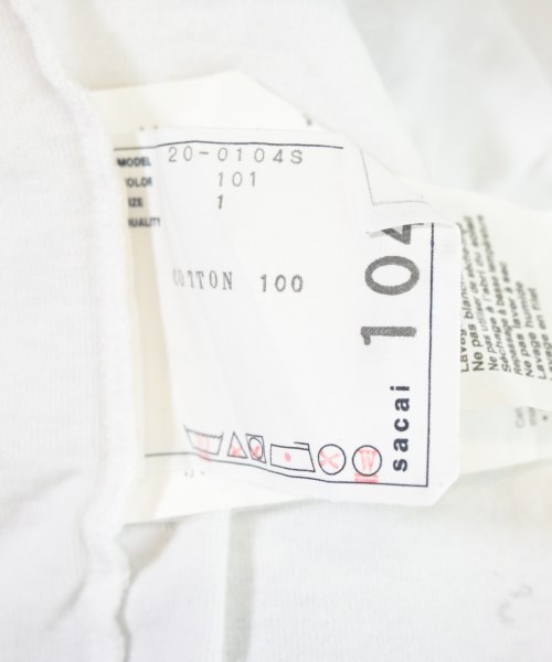 sacai（サカイ）Tシャツ・カットソー 白 サイズ:1(S位) レディース/2200672718076