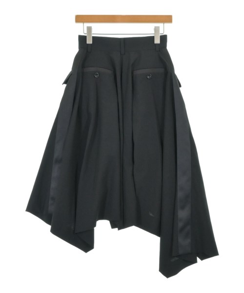 sacai（サカイ）ひざ丈スカート 黒 サイズ:0(XS位) レディース/2200694683079