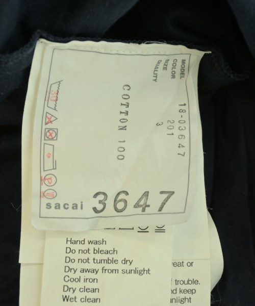 sacai（サカイ）Tシャツ・カットソー 紺 サイズ:3(L位) レディース/2200694186037