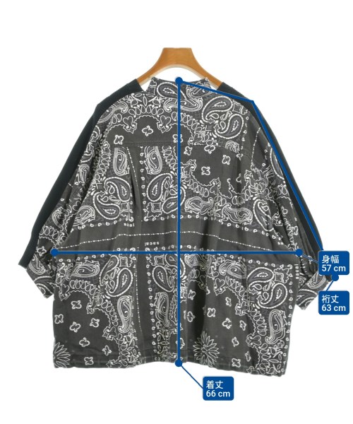 sacai（サカイ）カジュアルシャツ 黒 サイズ:3(L位) レディース/2200695303037