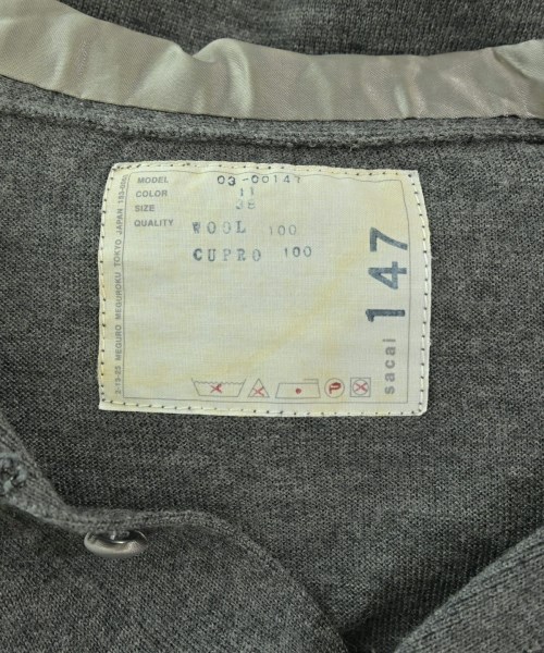 sacai（サカイ）カーディガン グレー サイズ:36(S位) レディース/2200692195918