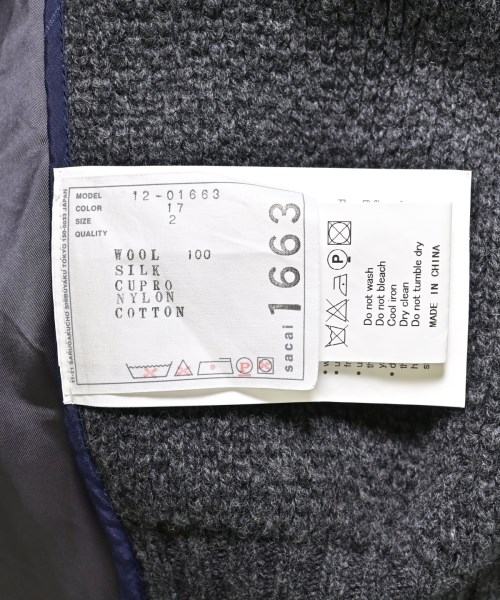 sacai（サカイ）ワンピース グレー サイズ:2(M位) レディース/2200692338872