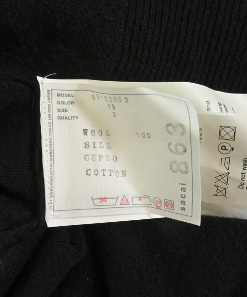 sacai（サカイ）ニット・セーター 黒 サイズ:2(M位) レディース/2200697936257