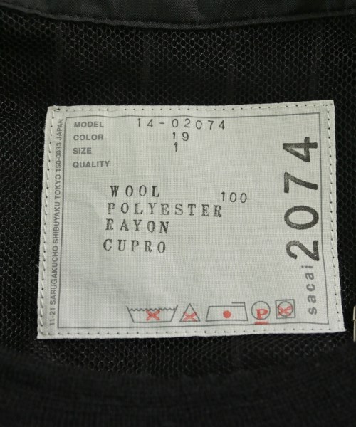 sacai（サカイ）Tシャツ・カットソー 黒 サイズ:1(S位) レディース/2200698266179