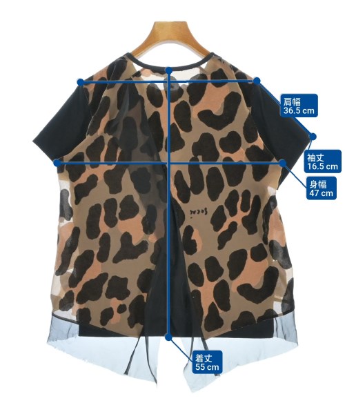sacai（サカイ）Tシャツ・カットソー 黒 サイズ:2(M位) レディース/2200698726048