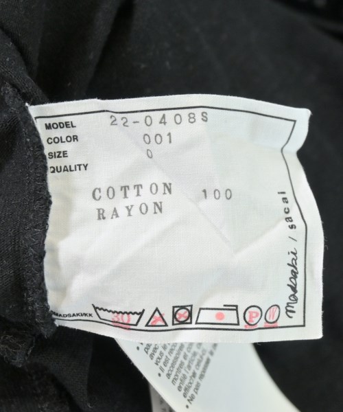 sacai（サカイ）Tシャツ・カットソー 黒 サイズ:0(XS位) レディース/2200698979055