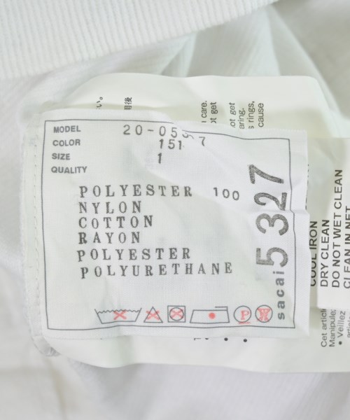 sacai（サカイ）ブラウス 白 サイズ:1(S位) レディース/2200695891060