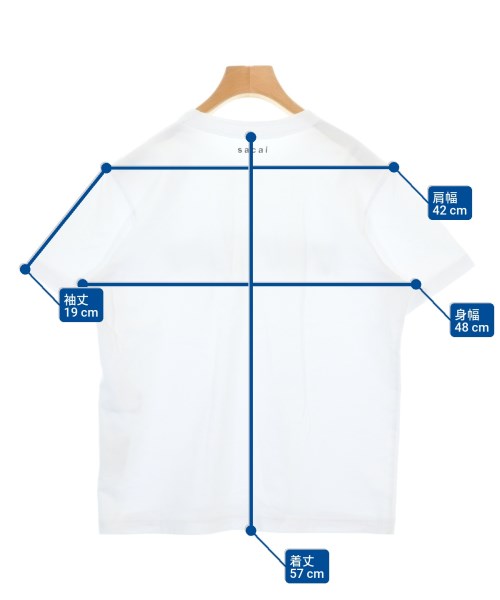sacai（サカイ）Tシャツ・カットソー 白 サイズ:-(M位) レディース/2200697096067