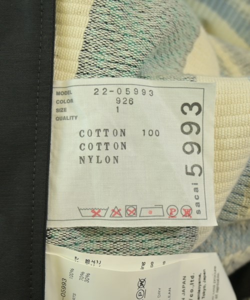 sacai（サカイ）ブルゾン 黒 サイズ:1(S位) レディース/2200700463053