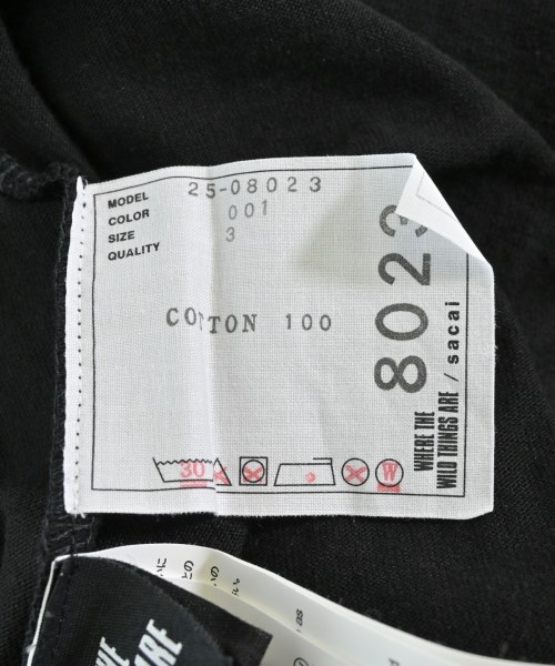 sacai（サカイ）Tシャツ・カットソー 黒 サイズ:3(L位) レディース/2200700728022