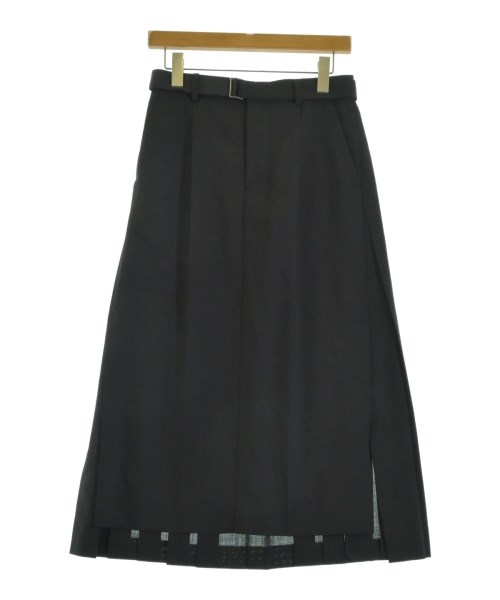 sacai(サカイ)ひざ丈スカート 黒 サイズ:1(S位)/2200700784035
