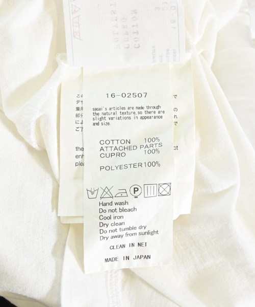 sacai（サカイ）Tシャツ・カットソー 白 サイズ:3(L位) レディース/2200701053024