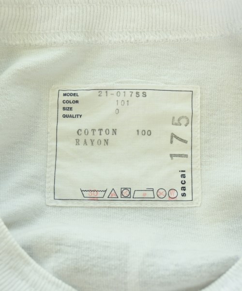 sacai（サカイ）Tシャツ・カットソー 白 サイズ:0(XS位) レディース/2200701687014