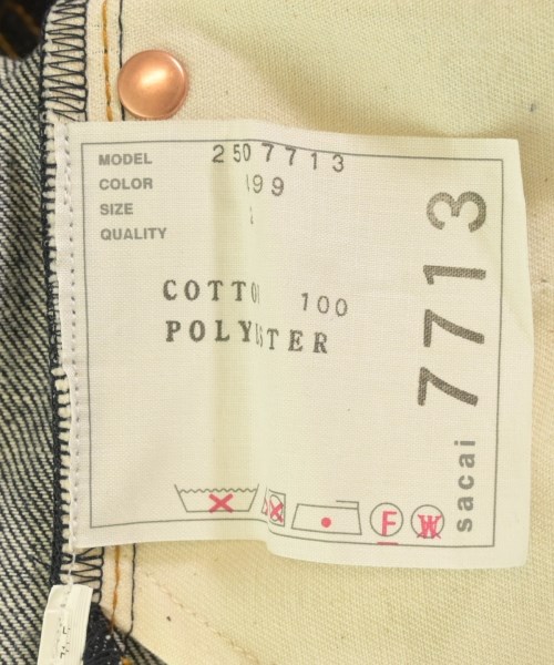 sacai（サカイ）シャツワンピース 紺 サイズ:2(M位) レディース/2200701778064