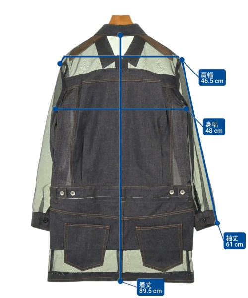 sacai（サカイ）シャツワンピース 紺 サイズ:2(M位) レディース/2200701778064
