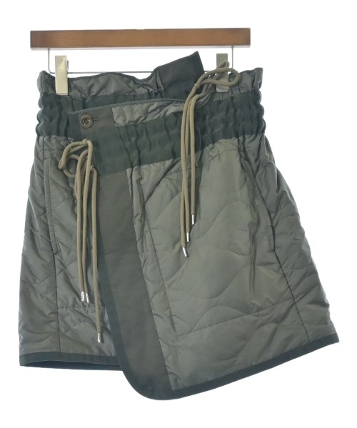 sacai(サカイ)ひざ丈スカート カーキ サイズ:2(M位)/2200646928432