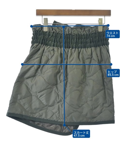 sacai（サカイ）ひざ丈スカート カーキ サイズ:2(M位) レディース/2200646928432