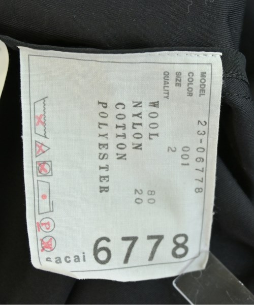 sacai（サカイ）カーディガン 黒 サイズ:2(M位) レディース/2200649833023