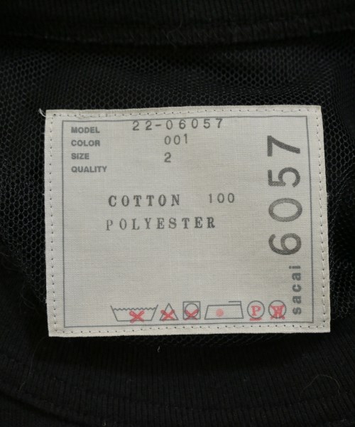 sacai（サカイ）Tシャツ・カットソー 黒 サイズ:2(M位) レディース/2200651196062