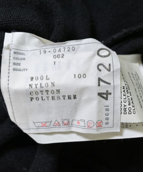 sacai（サカイ）ワンピース 黒 サイズ:1(S位) レディース/2200657587147