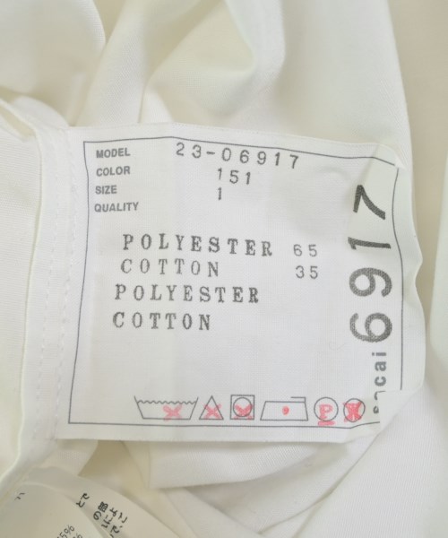 sacai（サカイ）カジュアルシャツ 白 サイズ:1(S位) レディース/2200657842024