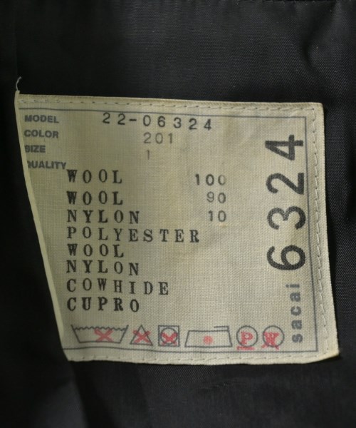 sacai（サカイ）カジュアルジャケット 黒 サイズ:1(S位) レディース/2200657842048