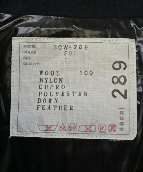 sacai（サカイ）ピーコート 紺 サイズ:1(S位) レディース/2200654986011