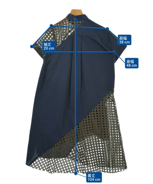 sacai（サカイ）ワンピース 紺 サイズ:1(S位) レディース/2200651078016