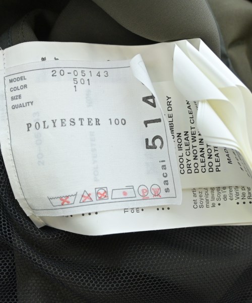 sacai（サカイ）ワンピース カーキ サイズ:1(S位) レディース/2200655453109