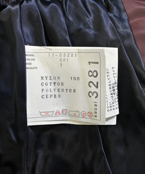 sacai（サカイ）ロング・マキシ丈スカート 赤 サイズ:1(S位) レディース/2200655453123