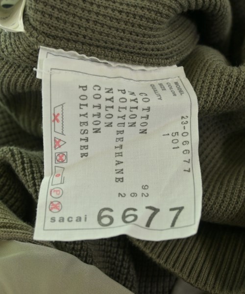 sacai（サカイ）ニット・セーター カーキ サイズ:1(S位) レディース/2200659060020