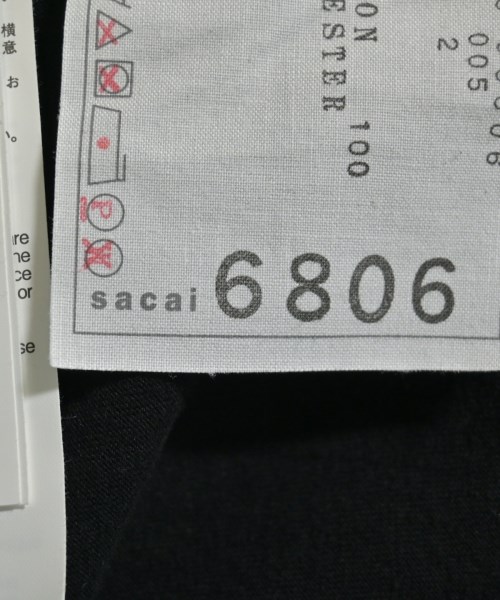 sacai（サカイ）Tシャツ・カットソー 黒 サイズ:2(M位) レディース/2200648969136