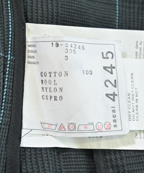 sacai（サカイ）デニムジャケット 黒 サイズ:3(L位) レディース/2200659456038