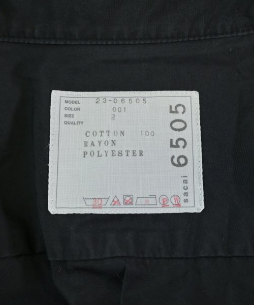 sacai（サカイ）カジュアルシャツ 黒 サイズ:2(M位) レディース/2200660404028